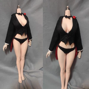 1/6 Soldatin schwarz sexy Frack Kostüm für 12" PH TBL Figur Körper - Bild 1 von 9