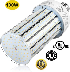 DLC 100W LED Corn Cob Bulb E39 Base Industrial Warehouse Workshop Lighting 5000K - Picture 1 of 10