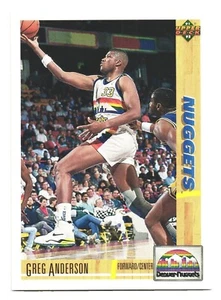 1991-92 Upper Deck NBA Basketball Denver Nuggets Greg Anderson - Bild 1 von 2