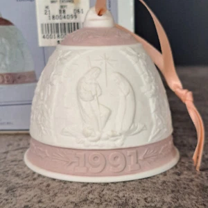 Lladro 1991 Christmas Bell Ornament Nativity in box - Picture 1 of 7