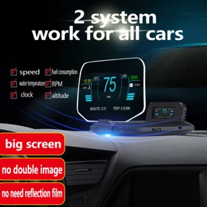 Car HUD OBD GPS Head Up Display Speedometer High Definition Screen Projector TIM - Bild 1 von 12