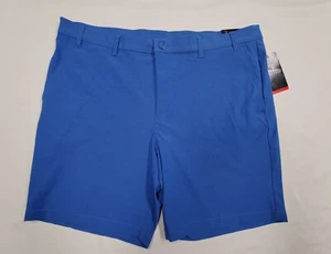 42 PGA Tour PVBSA0V7MM Blueberry Pie Hthr COURSE COMFORT Stretch 9" Golf Shorts - Picture 1 of 7