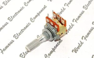 1pcs - ALPS 704F 500KMN Balance Dual Carbon Potentiometer knurled - JAPAN - Picture 1 of 6