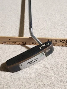 Vtg Kirk Currie Brazos 375 Grams 31" RH Golf Putter Club Brass Head, Needs Grip - Picture 1 of 20