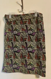 LuLaRoe Cassie Pencil Skirt Womens Size XL Black Geo Floral Aztec Print NWT - Picture 1 of 5