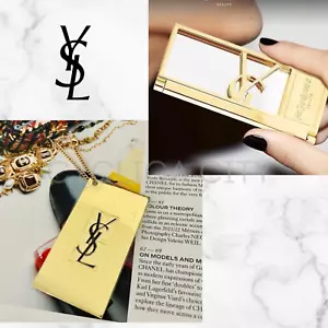 YSL Yves Saint Laurent BEAUTE Specchio Set di 2 Specchi Catena Oro - Foto 1 di 12
