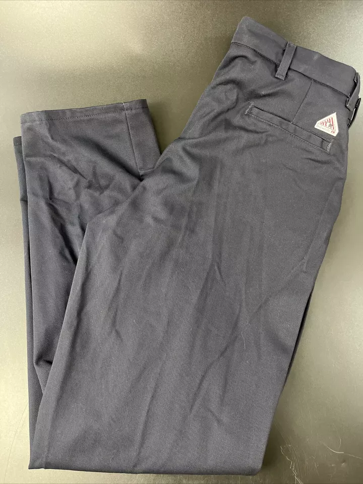 Bulwark FR Pants Mens 34x33 Navy Blue Black Protective Flame Resistant Workwear - Image 1 of 4