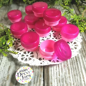 50 ROSAS 1/4 oz frascos de plástico 1 cucharadita tapa tapa tornillo contenedor 3301 frascos decorativos  - Imagen 1 de 6