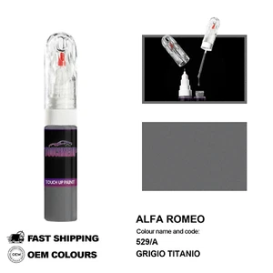 FOR ALFA ROMEO GRIGIO TITANIO 529/A Touch Up Paint Pen Brush Fix Kit Scratch - Picture 1 of 8