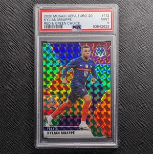 2020 Panini Mosaic UEFA Red & Green Choice #112 Kylian Mbappe PSA 9 NM Case Hit  - Bild 1 von 2