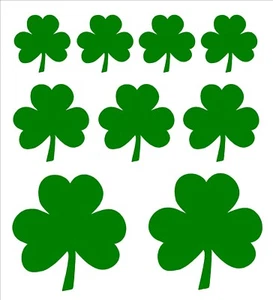 Shamrock Irish Clover Vinyl Decals Stickers Set - Picture 1 of 1