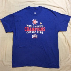 NEU CHICAGO CUBS 2016 WORLD SERIES CHAMPIONS ROYALBLAU XL T-SHIRT WSC X-Large - Bild 1 von 8