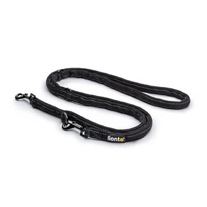 lionto Correa para perros con tiras reflectantes correa regulable correa doble - Imagen 1 de 6