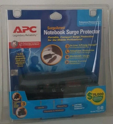 APC Professional Notebook Pro 3, Surge Current Notebook Surge Protector - Image 1 of 3