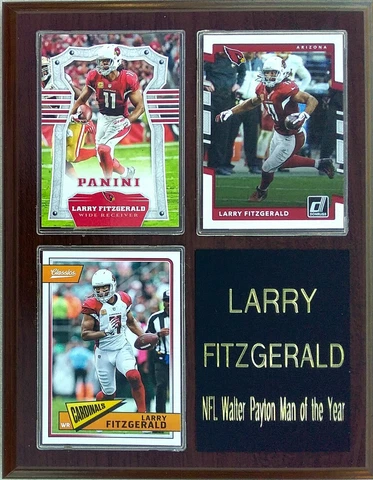 Larry Fitzgerald Arizona Cardinals 3-Card 7x9 Plaque Cover