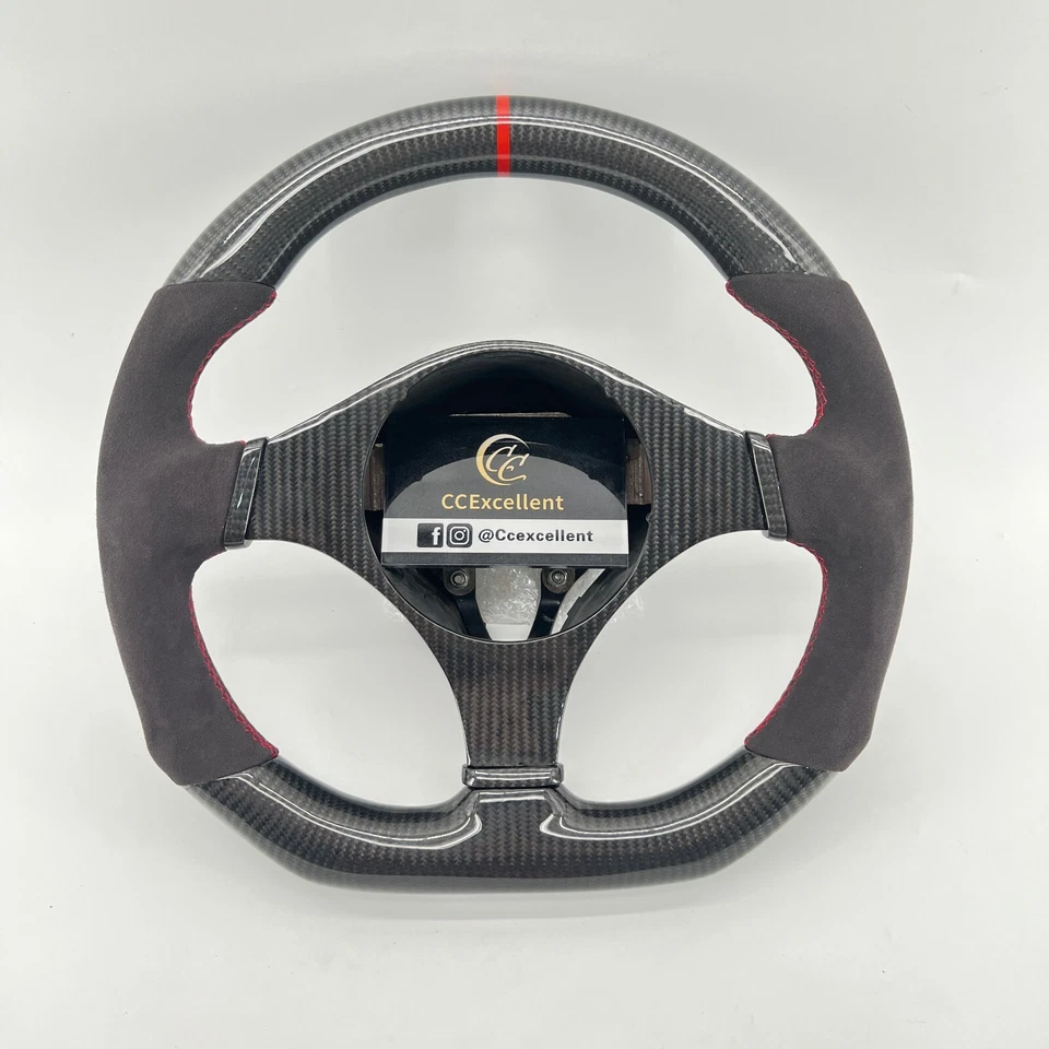For mitsubishi Evo8 Evo9 2002-2007 real carbon fiber steering wheel/alcantara - Изображение 1 из 4