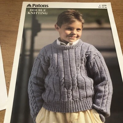 Knitting Pattern, DK, 3550, Cable Sweater/jumper, 22-32” - Image 1 of 4