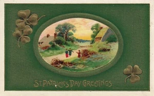 1910 Winsch St Patrick's Day Irish Flag Series Ireland Farmers - Picture 1 of 2
