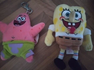 TY beanie babie keyrings Patrick and Spongebob Squarepants - Picture 1 of 1