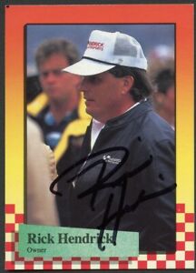 Rick Hendrick #61 signed autograph auto 1989 Maxx NASCAR Racing Trading Card
