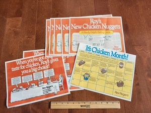Vintage 8 1986 Roy Rogers Restaurant Placemat / Tray Liners - Picture 1 of 3