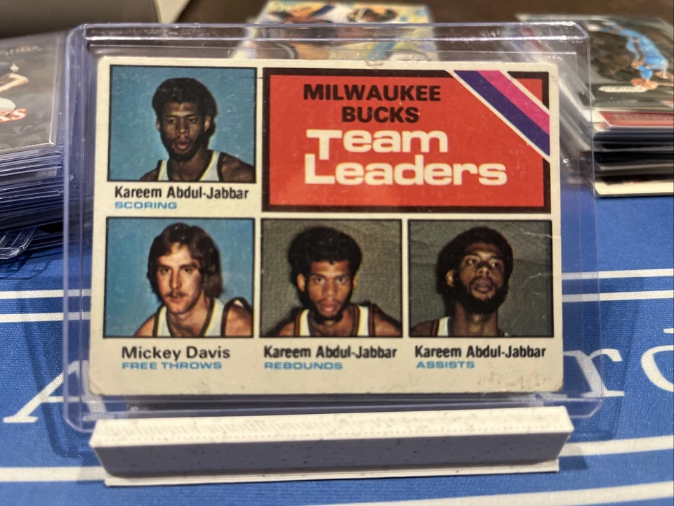 1975-76 Topps - Team Leaders Kareem Abdul-Jabbar, Mickey Davis #126 - Image 1 of 4