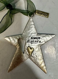 Demdaco Silber Stern Ornament "Immer Schwestern" eine zu behalten! - Bild 1 von 6
