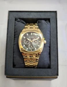 NEW Men's Bulova Diamond Accent Gold-Tone Chronograph Quartz Watch Model #97D138 - Picture 1 of 10