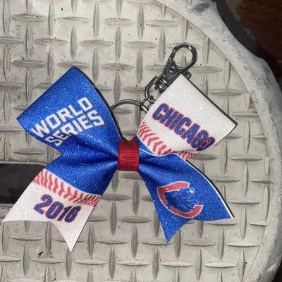 Chicago Cubs World Series 2016 Bow Keychain - Image 1 of 4
