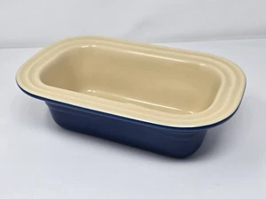 Le Creuset Brot Laibform Steinzeug Backform Kobaltblau 8 1/2" - Bild 1 von 7