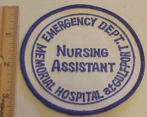 HOSPITAL CONMEMORATIVO EN EL DEPARTAMENTO DE EMERGENCIAS DE GULFPORT MS.  PARCHE ASISTENTE DE ENFERMERÍA NUEVO - Imagen 1 de 3