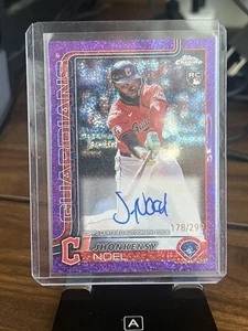 Jhonkensy Noel Cleveland Guardians 2025 Topps Chrome RC Auto Sparkle #'d/299 - Picture 1 of 2