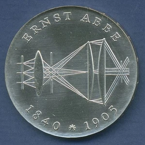 DDR 20 Mark 1980 Ernst Abbe, J 1575 vz/st (m3859) - Bild 1 von 2