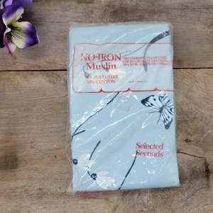 Standard Pillowcases Butterfly & Floral Pattern NEW 65 Poly/35 Cotton No-Iron - Picture 1 of 20