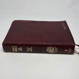 The Open Bible Expanded Edition NKJV Genuine Leather 1985 Red Nelson 456BG - Imagen 1 de 24