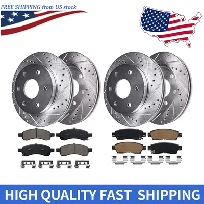 Pastillas de freno de rotor perforadas delanteras traseras de 12,80 pulgadas para Enclave Chevy Traverse Acadia Foto 1 de 4