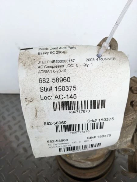 Передний компрессор переменного тока подходит для 03–09 LEXUS GX470 717878 - Изображение 1 из 4