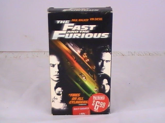 The Fast and the Furious VHS 2001 Paul Walker Vin Diesel  - Image 1 of 1
