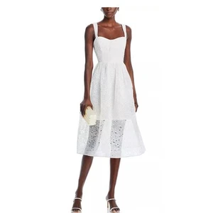 FRENCH CONNECTION Evelyn Sleeveless Lace Midi Dress Size 12 - Picture 1 of 9
