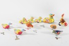 O70Y07- Konvolut Blech Spielzeug Vögel China