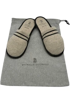 Zapatillas Brunello Cucinelli gris jaspeado con ribete Monili - para mujer talla 8-9 - Imagen 1 de 7