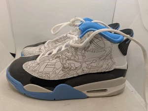 Jordan Dub Zero Mid Legend Boys Size 6 (GS) White and Blue - Picture 1 of 10