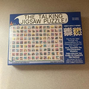 THE TALKING JIGSAW PUZZLE! - 1993 THE HIGH SCHOOL - 560 pcs 2 Sided - COMPLETE - Picture 1 of 8