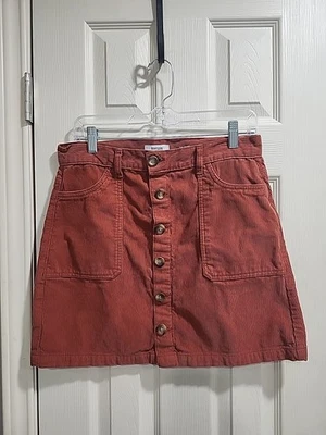 Kensie Jeans Women 6/28 The Skirt Ginger Biscuit Dark Orange High Rise NWT Foto 1 de 4