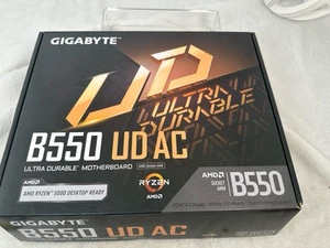 B550 UD AC (rev. 1.2) Motherboard, Supports AMD AM4 Ryzen 5000 Processors - Picture 1 of 9