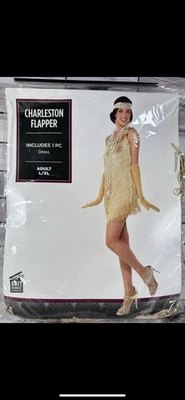 Charleston Flapper Cutie Costume Roaring 20s Gangster Womens Size L/XL Halloween - Image 1 of 3