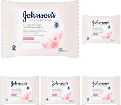 Johnson'S Face Care Make up Be Gone Refreshing Wipes - Pack of 125 - Image 1 of 4