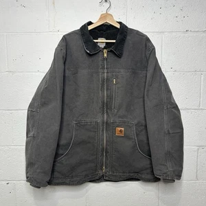 Carhartt Sandstone Sherpa-Lined Ridge Coat “Gravel” C61 GVL Men’s Large - Picture 1 of 9