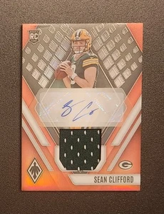 2023 PANINI PHOENIX RPA ROOKIE AUTO JERSEY SEAN CLIFFORD #RAJ-SC ORANGE  - Picture 1 of 2