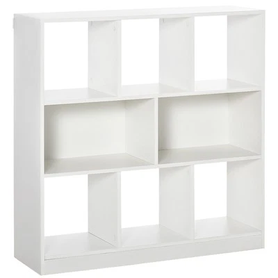 HOMCOM Mobile Libreria Portaoggetti a 3 Livelli in MDF Bianco - Immagine 1 di 4